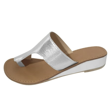 new home gifts for home Women s Ladies Casual Ring Toe Wedges Slippers Outdoor Slides Shoes Pu Silver
new home gifts for home Women s Ladies Casual Ring Toe Wedges Slippers Outdoor Slides Shoes Pu Silver