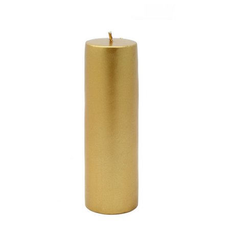 Jeco CPZ-124_24 2 x 6" Metallic Bronze Gold Pillar Candle (24pcs/Case) Bulk