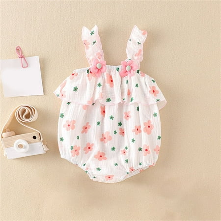 Baby Girl Summer 3d Floral Sling Ruffle Romper Floral Print Baby Triangle Crawling Clothes Baby Boys Short-Sleeve Bodysuit Unisex Babies Long-Sleeve Baby Boys Baby Bodysuits Co-Tton Unisex-Baby
Baby Girl Summer 3d Floral Sling Ruffle Romper Floral Print Baby Triangle Crawling Clothes Baby Boys Short-Sleeve Bodysuit Unisex Babies Long-Sleeve Baby Boys Baby Bodysuits Co-Tton Unisex-Baby
