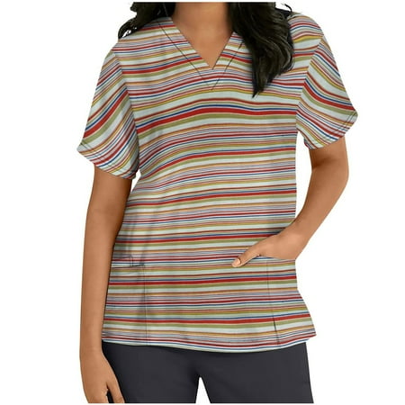 Alrise Scrubs for Women Moisture-Wicking Short Sleeve V Neck Clinic Blouse Red2 S
Alrise Scrubs for Women Moisture-Wicking Short Sleeve V Neck Clinic Blouse Red2 S