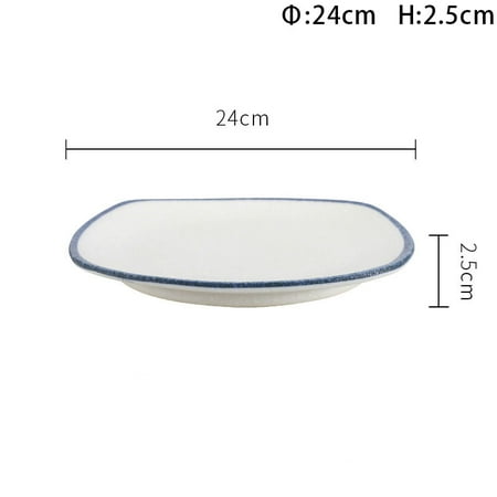 Livesture Restaurant Pasta Fruit Matte Ceramic Rib Plate 10inch blue line strok
Livesture Restaurant Pasta Fruit Matte Ceramic Rib Plate 10inch blue line strok