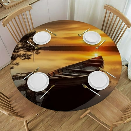 Orinice Sunset Boat Round Table Cover Stain Resistant Washable 100% Polyester Fiber Perfect for Indoor Outdoor Kitchen Dining Wedding Parties Tablecloth 38-42
Orinice Sunset Boat Round Table Cover Stain Resistant Washable 100% Polyester Fiber Perfect for Indoor Outdoor Kitchen Dining Wedding Parties Tablecloth 38-42