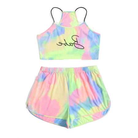 Casual Tie Dye Cami Strap Short Sets Sleeveless Multicolor Plus Size Pajama Sets (Women s)
Casual Tie Dye Cami Strap Short Sets Sleeveless Multicolor Plus Size Pajama Sets (Women s)
