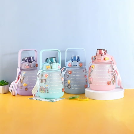 WGOUP 1300ml Sports Water Bottle Summer Portable Large Capacity Water Bottle For Kids And Adults With Straw Cute Pot Belly Cup One Size
WGOUP 1300ml Sports Water Bottle Summer Portable Large Capacity Water Bottle For Kids And Adults With Straw Cute Pot Belly Cup One Size