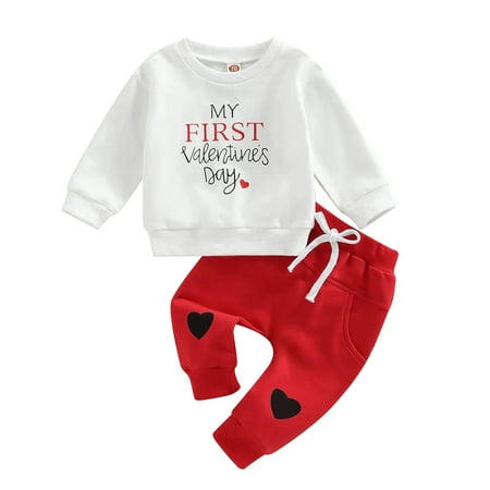 Qufokar Baby Boy Girl Outfit New Born Boy Baby Gift Baby Boy Girl First Valentine S Day Clothes Tracksuit Set Long Sleeve Letter Print Sweatshirt Heart Pattern Trousers Pants
Qufokar Baby Boy Girl Outfit New Born Boy Baby Gift Baby Boy Girl First Valentine S Day Clothes Tracksuit Set Long Sleeve Letter Print Sweatshirt Heart Pattern Trousers Pants