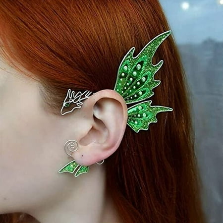 Ear Sleeve Pendant Without Perforation 1Pc Cosplay Fairy Wings Crawler Ear Butterfly Decor Non-Piercing Hypoallergenic Handmade Jewelry for Girl Women
Ear Sleeve Pendant Without Perforation 1Pc Cosplay Fairy Wings Crawler Ear Butterfly Decor Non-Piercing Hypoallergenic Handmade Jewelry for Girl Women
