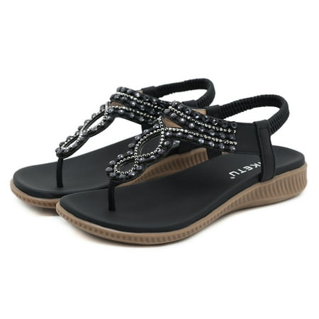 YanHoo Thong Flat Sandals Casual Beaded Flower Rhinestone T Strap Dress Sandals Adjustable Ankle Buckle Dress Thong Sandals for Women Summer Wedding
YanHoo Thong Flat Sandals Casual Beaded Flower Rhinestone T Strap Dress Sandals Adjustable Ankle Buckle Dress Thong Sandals for Women Summer Wedding