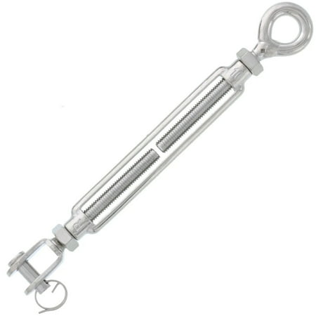 3/8 x 4-7/8 Stainless Steel Jaw x Eye Turnbuckle