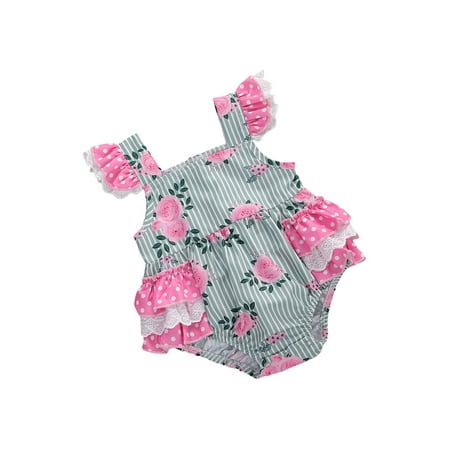 Baby Girls Romper Fly Sleeve Flower Stripe Printed Ruffles Jumpsuit Outwear One-Piece Clothes
Baby Girls Romper Fly Sleeve Flower Stripe Printed Ruffles Jumpsuit Outwear One-Piece Clothes