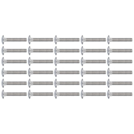 Round Domed A2-70 Stainless Steel Carriage 30Pcs For Industrial Machinery M10x55