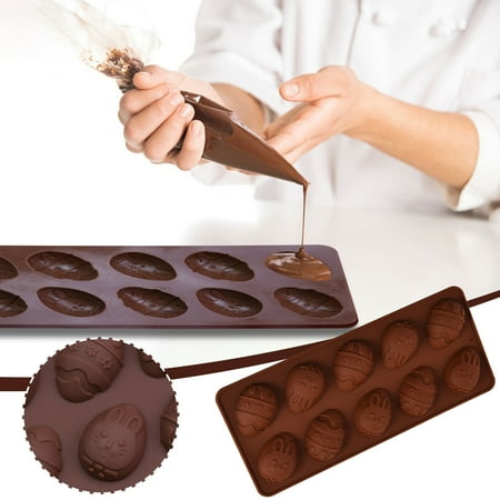 Mittory 10 Easter Eggs Silicone Chocolate Mould DIY Creative Baking Mould Cake Mould