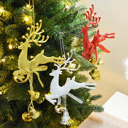 Sunsunrise Christmas Bell Deer Shape Hanging Pendant Drop Xmas Party Home Tree Decoration
Sunsunrise Christmas Bell Deer Shape Hanging Pendant Drop Xmas Party Home Tree Decoration