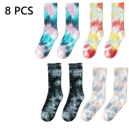 4 pairs of Multicolor Tie-dye Tube Socks Street Trend High-top Fashion Trendy Socks
4 pairs of Multicolor Tie-dye Tube Socks Street Trend High-top Fashion Trendy Socks