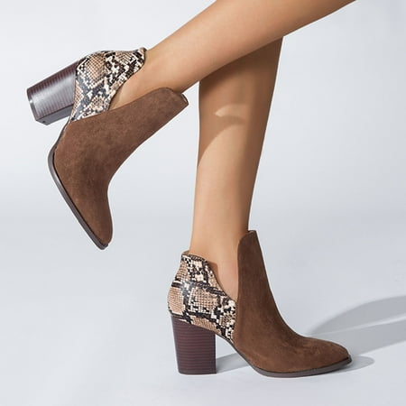YOTAMI Women s Shoes Boots Pointed Shoes Winter Snake Pattern Fashion Splicing High Heel Shoes Square Heel Fashion Brown
YOTAMI Women s Shoes Boots Pointed Shoes Winter Snake Pattern Fashion Splicing High Heel Shoes Square Heel Fashion Brown