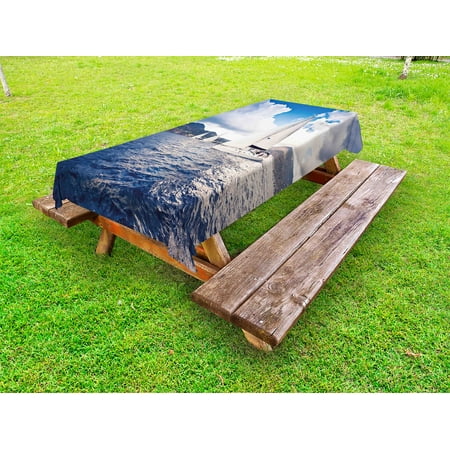 Nautical Outdoor Tablecloth Sailing Boat and White Sails on Sea Waves with Cloudy Sky Adventure Photo Decorative Washable Fabric Picnic Table Cloth 58 X 84 Inches Blue and White by Ambesonne
Nautical Outdoor Tablecloth Sailing Boat and White Sails on Sea Waves with Cloudy Sky Adventure Photo Decorative Washable Fabric Picnic Table Cloth 58 X 84 Inches Blue and White by Ambesonne