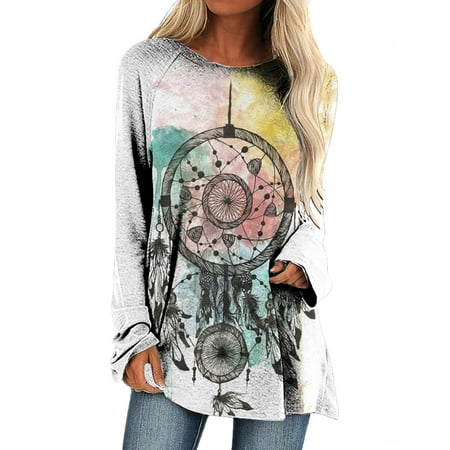 Ziloco Long Sleeve Round-Neck Blouses & Shirts Women Long Sleeve Casual Shirts Feather Print Round Neck Pullover Loose Tops wo5113top Maternity Tank Top
Ziloco Long Sleeve Round-Neck Blouses & Shirts Women Long Sleeve Casual Shirts Feather Print Round Neck Pullover Loose Tops wo5113top Maternity Tank Top