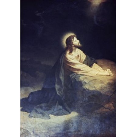 Christ in the Garden of Gethsemane Heinrich Hoffmann (1824-1911 German) Canvas Art - Heinrich Hoffmann (18 x 24)