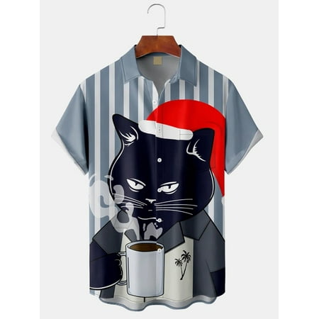 MLFU Men s Vintage Christmas Fun Cat Print Fashion Hawaiian Short Sleeve Shirt
MLFU Men s Vintage Christmas Fun Cat Print Fashion Hawaiian Short Sleeve Shirt