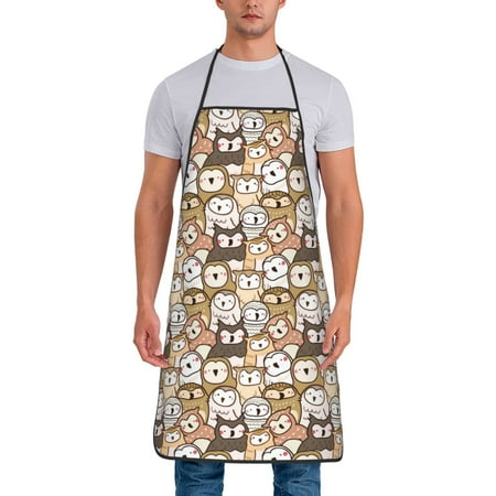 Apron for Men Women Funny Cartoon Owl Waterproof Chef Kitchen Baking Apron with Long Ties Aprons for Cooking Baking and Gardening Kitchen Collection
Apron for Men Women Funny Cartoon Owl Waterproof Chef Kitchen Baking Apron with Long Ties Aprons for Cooking Baking and Gardening Kitchen Collection