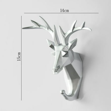 Hhdxre Resin Animal Head Hook Hanger Rack Holder Wall Mount Home Room Decor Coat Hat Key Hook(Silver Deer)
Hhdxre Resin Animal Head Hook Hanger Rack Holder Wall Mount Home Room Decor Coat Hat Key Hook(Silver Deer)