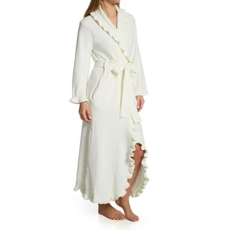 Women s Softies by Paddi Murphy 5700 Ruffle Robe (Cloud L)