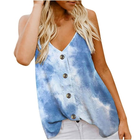 QJYINGYI V-Neck Camisoles Corset Top WOMA1540 Womens Tops Buttons Printing V-Neck Sexy Vest Sling Camisole Sleeveless T-Shirt Blue S
QJYINGYI V-Neck Camisoles Corset Top WOMA1540 Womens Tops Buttons Printing V-Neck Sexy Vest Sling Camisole Sleeveless T-Shirt Blue S