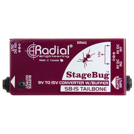 Radial StageBug SB-15 Tailbone 9v-15v Converter w\/Buffer