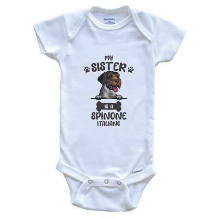 My Sister Is A Spinone Italiano Cute Dog Breed Baby Bodysuit 6-9 Months White
My Sister Is A Spinone Italiano Cute Dog Breed Baby Bodysuit 6-9 Months White