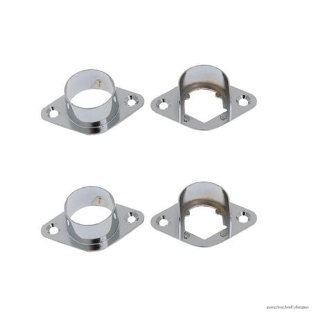 4X Recess Bracket Curtain Rail Support Curtain Pole Bracket Wall Mount #25Mm