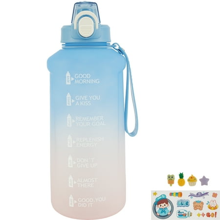 Harupink 2000ml Water Bottle with Straw Large Sports Drinking Bottle with Handle Drinking Water Bottle with Time Marker and Stickers for Fitness Sports
Harupink 2000ml Water Bottle with Straw Large Sports Drinking Bottle with Handle Drinking Water Bottle with Time Marker and Stickers for Fitness Sports