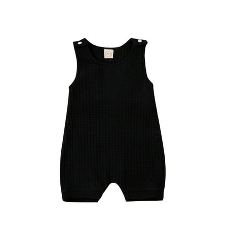 TUOBARR Newborn Infant Baby Boys Girls Sleeveless Solid Romper Jumpsuit Black (3-24Months)
TUOBARR Newborn Infant Baby Boys Girls Sleeveless Solid Romper Jumpsuit Black (3-24Months)