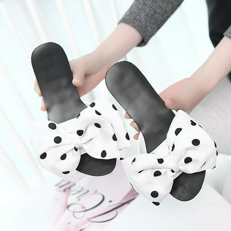 Binmer Ladies Sandals And Slippers Bowknot Women Sandals Comfortable Beach Shoes