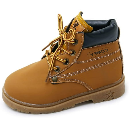QWZNDZGR Baby Kids Boots Boys Girls Shoes Hiking Ankle Boots Toddler/Little Kid