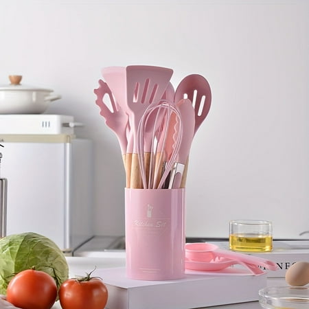 VECPIO 12/14pcs/set Wooden Handle Silicone Kitchenware Set Kitchen Baking Cooking Tools Set High Temperature Resistant Non-stick Pot Special Kitchenware Kitchen Stuff Baking Supplies
VECPIO 12/14pcs/set Wooden Handle Silicone Kitchenware Set Kitchen Baking Cooking Tools Set High Temperature Resistant Non-stick Pot Special Kitchenware Kitchen Stuff Baking Supplies