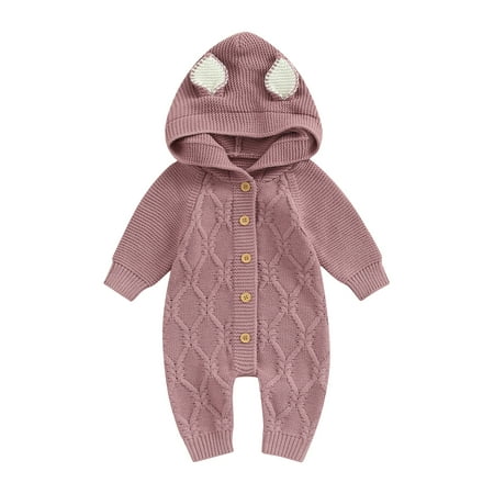 Newborn Baby Boy Girl Knitted Romper Cartoon Ear Hooded Jumpsuit Warm Knit Infant Winter Autumn Outfit
Newborn Baby Boy Girl Knitted Romper Cartoon Ear Hooded Jumpsuit Warm Knit Infant Winter Autumn Outfit