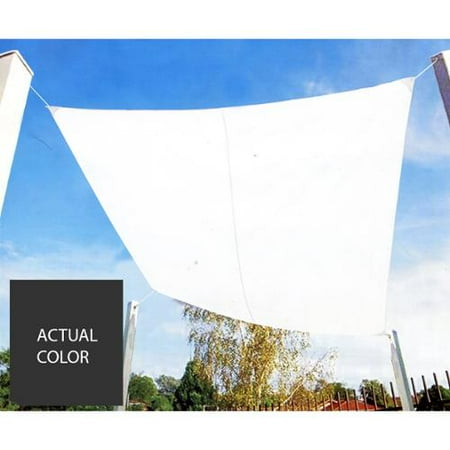 9.75' Dark Gray Square Outdoor Patio Sun Shade Tarp