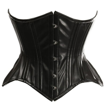 Top Drawer Black Faux Leather Double Steel Boned Curvy Cut Waist Cincher Corset
Top Drawer Black Faux Leather Double Steel Boned Curvy Cut Waist Cincher Corset