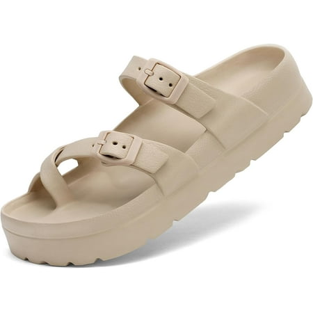Womens Arch Support Platform Sandals Comfort Slides Thick Soles Flat Sandals With Adjustable Buckle & Ultra Cushion
Womens Arch Support Platform Sandals Comfort Slides Thick Soles Flat Sandals With Adjustable Buckle & Ultra Cushion