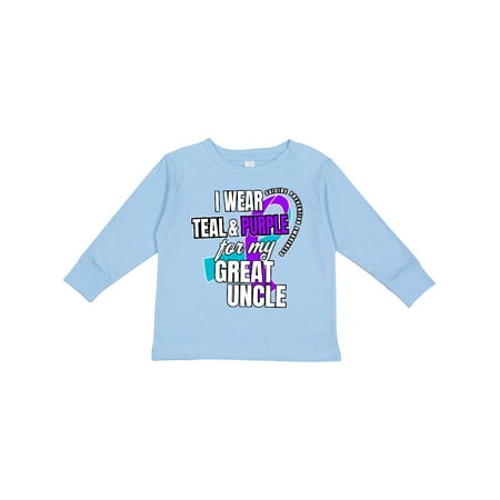 Inktastic Suicide Prevention I Wear Teal and Purple for My Great Uncle Boys or Girls Long Sleeve Toddler T-Shirt
Inktastic Suicide Prevention I Wear Teal and Purple for My Great Uncle Boys or Girls Long Sleeve Toddler T-Shirt