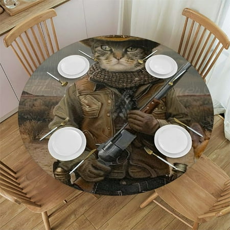 Palnkart Cat Round Table Cover Stain Resistant Washable Indoor Outdoor Tablecloth Kitchen Dining Wedding Parties Picnic Farmhouse 100% Polyester Fiber 46-50
Palnkart Cat Round Table Cover Stain Resistant Washable Indoor Outdoor Tablecloth Kitchen Dining Wedding Parties Picnic Farmhouse 100% Polyester Fiber 46-50