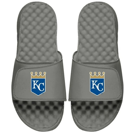 Youth ISlide Gray Kansas City Royals Primary Logo Slide Sandals