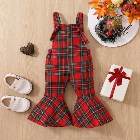 NIUREDLTD Toddler Girls Sleeveless Plaid Prints Romper Bell Bottoms Jumpsuit Clothes
NIUREDLTD Toddler Girls Sleeveless Plaid Prints Romper Bell Bottoms Jumpsuit Clothes