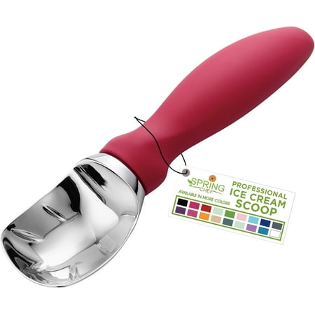 Heavy Duty Ice Cream Scoop with Comfort Handle - Professional Ice Cream Scoop for Gelato Sorbet Cookie Dough Melon Frozen Yogurt - Dishwasher Safe Metal Kitchen Tool - Black
Heavy Duty Ice Cream Scoop with Comfort Handle - Professional Ice Cream Scoop for Gelato Sorbet Cookie Dough Melon Frozen Yogurt - Dishwasher Safe Metal Kitchen Tool - Black