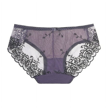 Sehao Womens Lace Underwear Womens Briefs Underwear Mesh Womens Panties Briefs Gift Grey M
Sehao Womens Lace Underwear Womens Briefs Underwear Mesh Womens Panties Briefs Gift Grey M