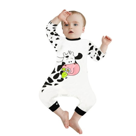 Dadaria Baby Boys Girls Clothes Newborn Winter Outfits 3-18M Infant Long Sleeve Cow Print Cartoon Romper Jumpsuit Pajamas White 90 Toddler 
Dadaria Baby Boys Girls Clothes Newborn Winter Outfits 3-18M Infant Long Sleeve Cow Print Cartoon Romper Jumpsuit Pajamas White 90 Toddler