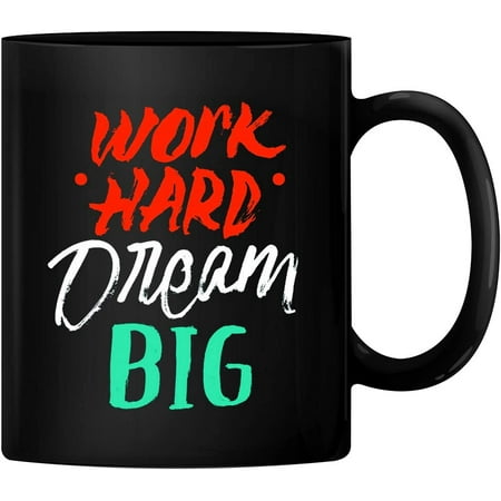 PrintValue Work Hard Dream Big 11oz Ceramic Coffee Mug Tea Cup 350 ml (Black)
PrintValue Work Hard Dream Big 11oz Ceramic Coffee Mug Tea Cup 350 ml (Black)
