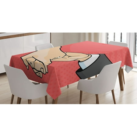 Engagement Party Tablecloth Classic Halftone Dot Pop Art Engaged Couple Holding Hands Rectangular Table Cover for Dining Room Kitchen 52 X 70 Inches Dark Coral Grey and Beige by Ambesonne
Engagement Party Tablecloth Classic Halftone Dot Pop Art Engaged Couple Holding Hands Rectangular Table Cover for Dining Room Kitchen 52 X 70 Inches Dark Coral Grey and Beige by Ambesonne