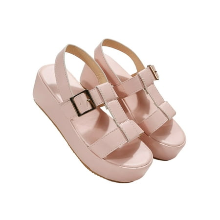 Rotosw Ladies Platform Sandals Ankle Strap Casual Shoe Summer Sandal Non-Slip Open Toe Heeled Shoes Beach Lightweight Wedges Pink 5.5
Rotosw Ladies Platform Sandals Ankle Strap Casual Shoe Summer Sandal Non-Slip Open Toe Heeled Shoes Beach Lightweight Wedges Pink 5.5