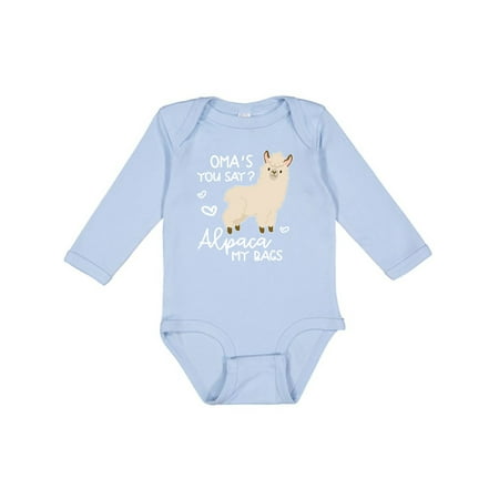 Inktastic Oma s You Say Alpaca My Bags Gift Baby Boy or Baby Girl Long Sleeve Bodysuit
Inktastic Oma s You Say Alpaca My Bags Gift Baby Boy or Baby Girl Long Sleeve Bodysuit