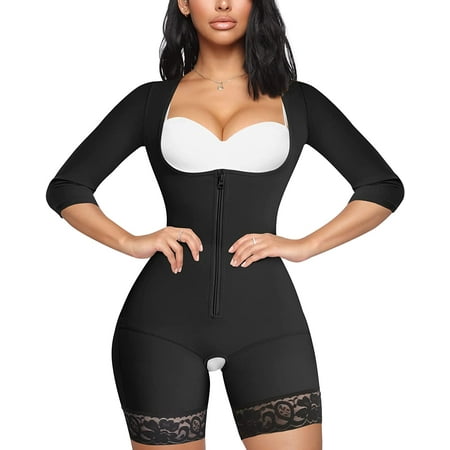 QWZNDZGR Full Body Waist Trainer for Women Zipper Tummy Control Bodysuit Upper Arm Shaper Open Bust Slimmer Corset Shapewear
QWZNDZGR Full Body Waist Trainer for Women Zipper Tummy Control Bodysuit Upper Arm Shaper Open Bust Slimmer Corset Shapewear